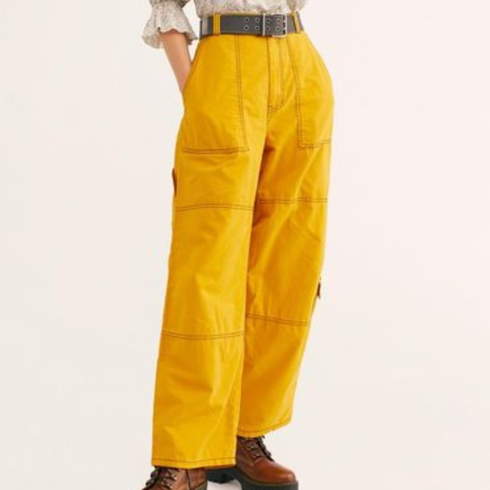 FREE PEOPLE Calendula Wide Leg Cargo Pants